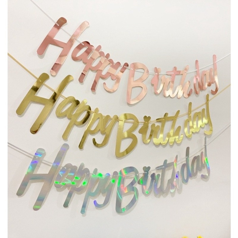 Dây Cờ Chữ happy birthday Trang Trí Tiệc Sinh Nhật