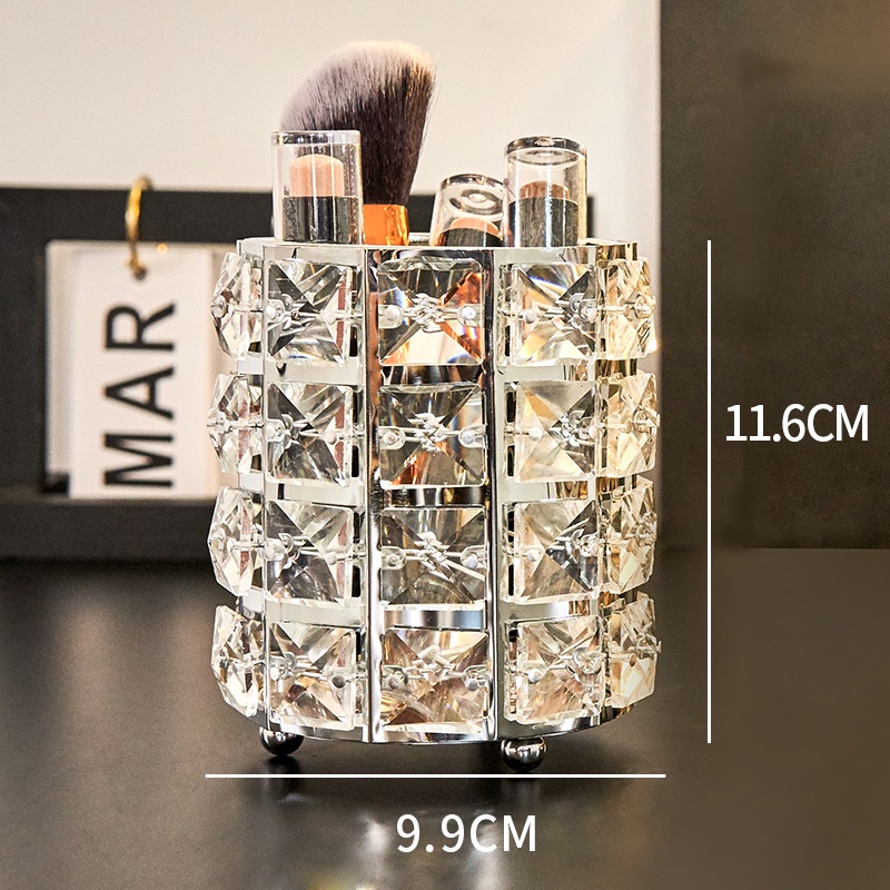 Cốc Đựng Cọ Trang Điểm Pha Lê Decor Nation Cốc Đựng Nến Lấp Lánh| Phụ Kiện Trang Điểm