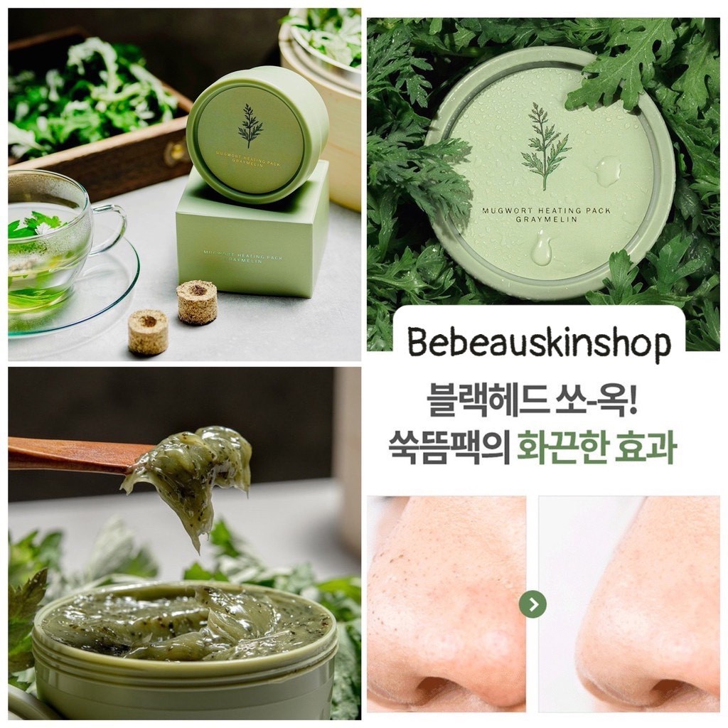 MẶT NẠ THẢI ĐỘC NGẢI CỨU GRAYMELIN MUGWORT HEATING PACK 100g [CHÍNH HÃNG]