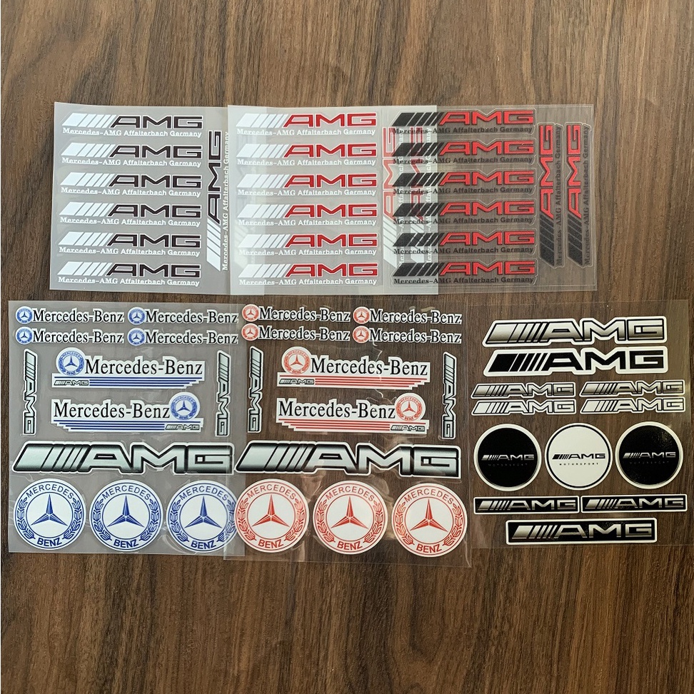 AMG Nhãn dán xe Mercedes Benz Decal sửa đổi ô tô Tay nắm cửa Kiếng chiếu hậu Hình dán trang trí Đối với GLB200 GLA B200 A180L A200L