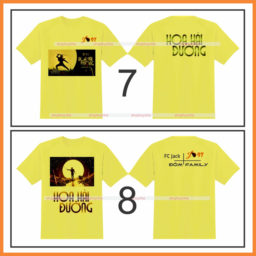 Áo Thun Hoa Hải Đường - FC Jack - Đóm Family - Tay Lỡ - Full Màu và Size