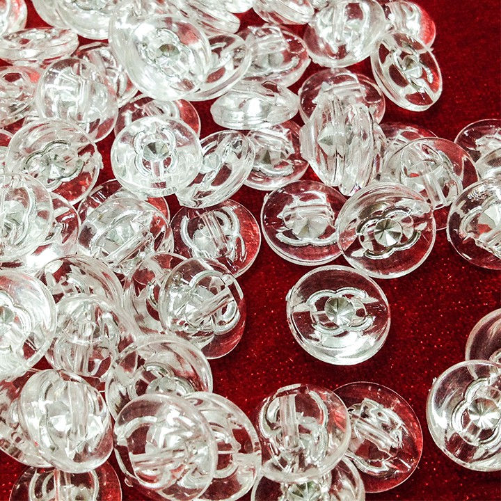 5 Cúc áo sơ mi nút khuy trắng tròn ánh xà cừ kim tuyến sáng bóng