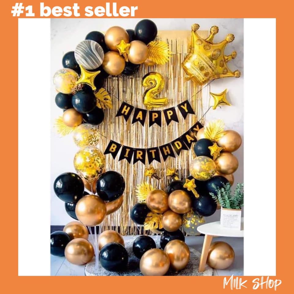 Set Bóng Sinh Nhật MM05 ĐẦY ĐỦ PHỤ KIỆN -  Milk shop