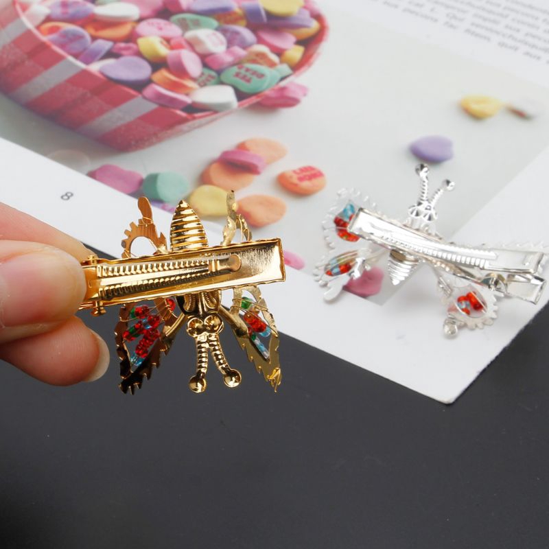 Kẹp tóc thiết kế đính bướm khoét rỗng xinh xắn cho bé gái
