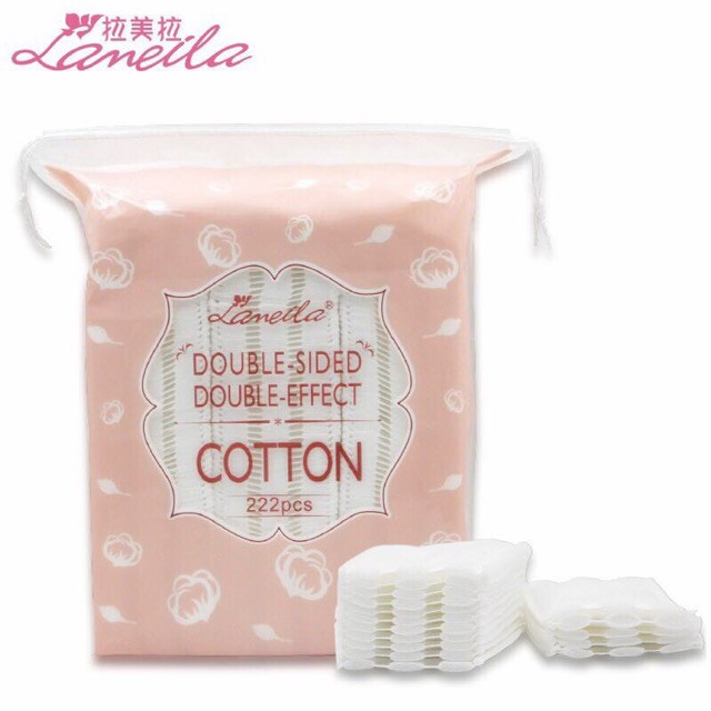 COMBO 3 GÓI Bông Tẩy Trang Cotton Lameila (1 Gói 222 miếng)