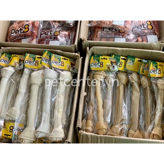 🇹🇭 xương gặm da bò pet8 rawhide big size dog chews cho chó lớn 30cm