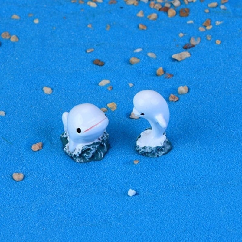 Set 2 Cá Heo Trắng Trang Trí Sân Vườn