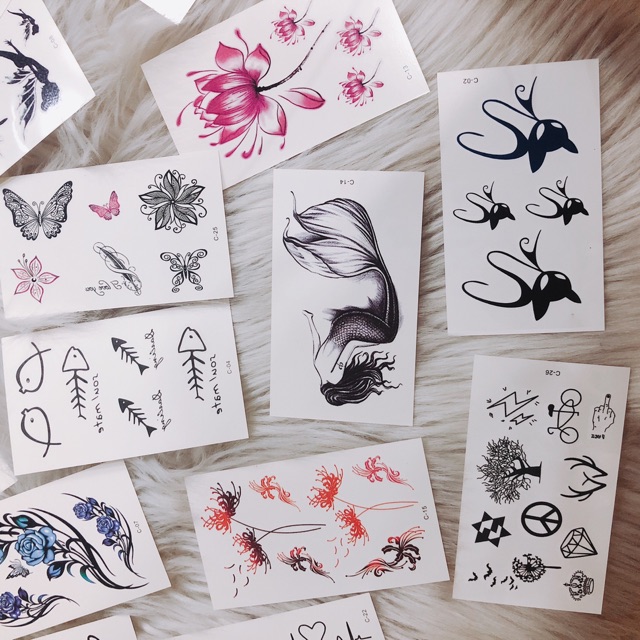 Set 30 tấm hình xăm giá 50k tattoo