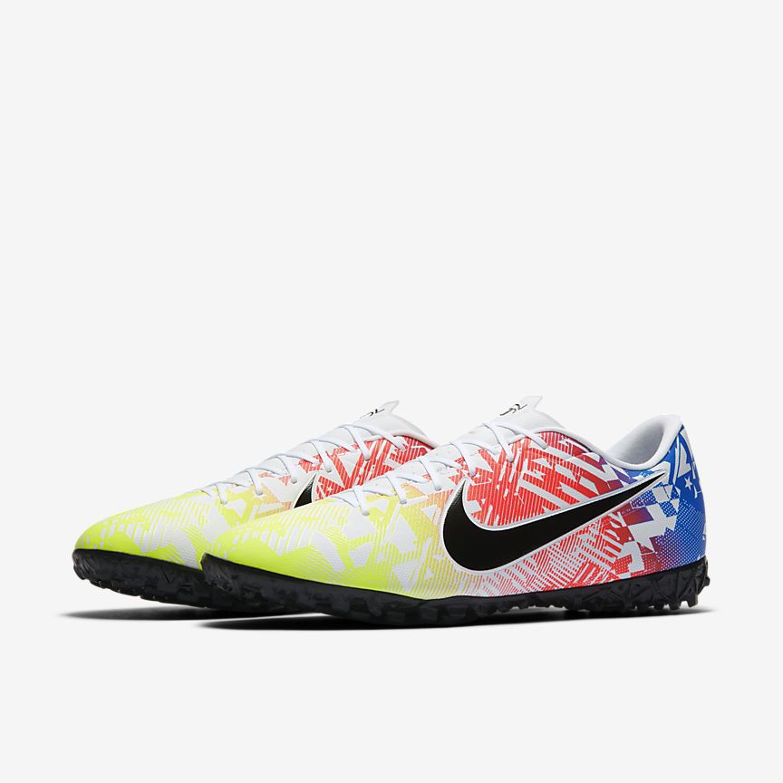 Giày Đá Bóng Nike Mercurial Vapor XIII Academy Neymar TF – White/ Black/ Racer Blue