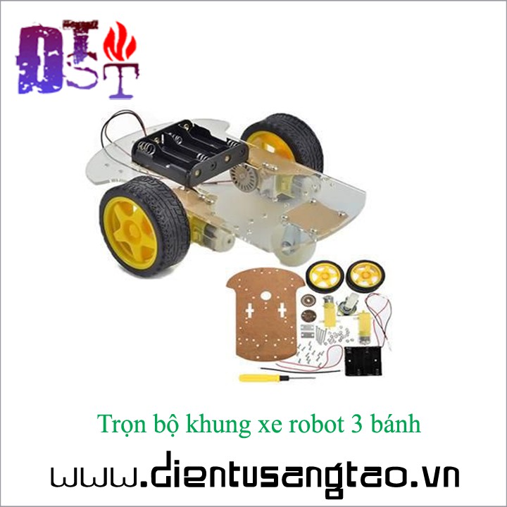 ✅ [RẺ NHẤT VIỆT NAM] ⚡ Trọn bộ khung xe robot 3 bánh