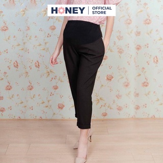 Quần kiểu baggy chất âu có đáp bụng và chun rút - Thời trang đầm bầu cao cấp HONEY