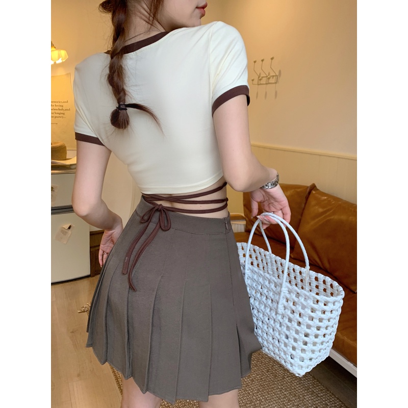 Áo Thun Lửng Hai Dây Mỏng Dáng Ôm In Họa Tiết Kiểu retro Thời Trang Phong Cách Hàn Quốc Dành Cho Bạn Nữ