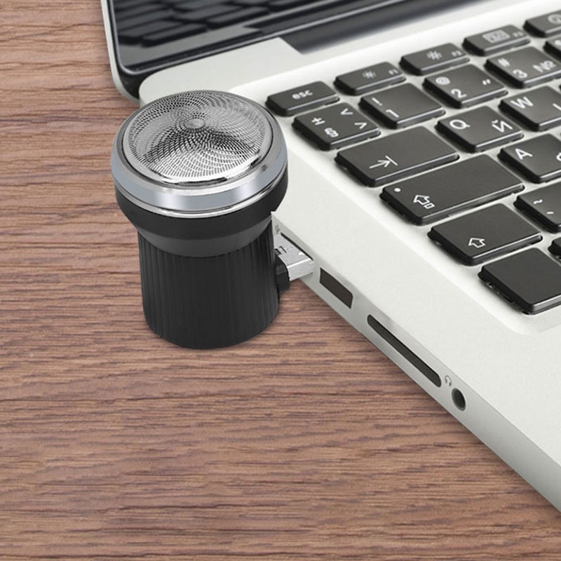 Máy cạo râu mini Kaimeidi sạc lại bằng cáp USB tiện dụng