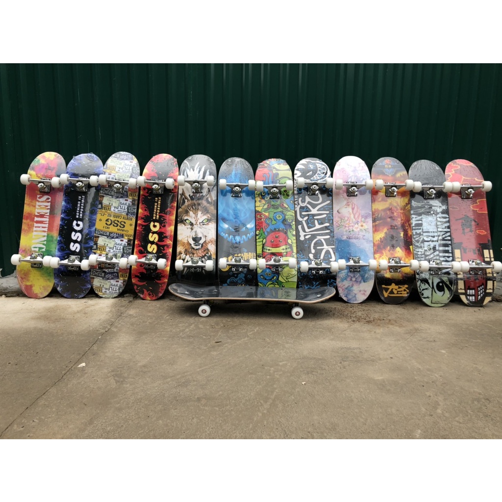 Ván Trượt Skateboard Gỗ Phong 7 Lớp , Mặt Nhám Cao Cấp, Ván Trượt Thể Thao Chuyên Nghiệp