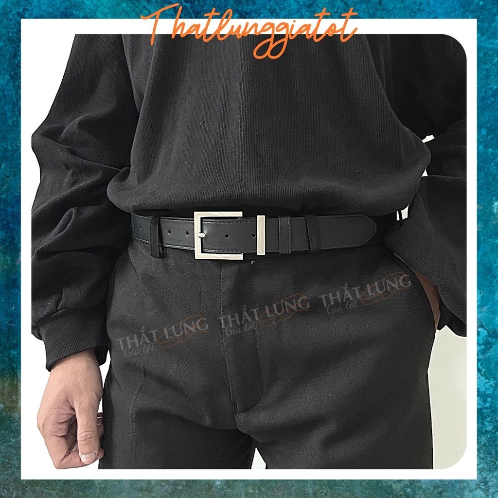 Thắt lưng Unisex vuông nam nữ bản to 3.3cm TL032 - Thắt Lưng Giá Tốt