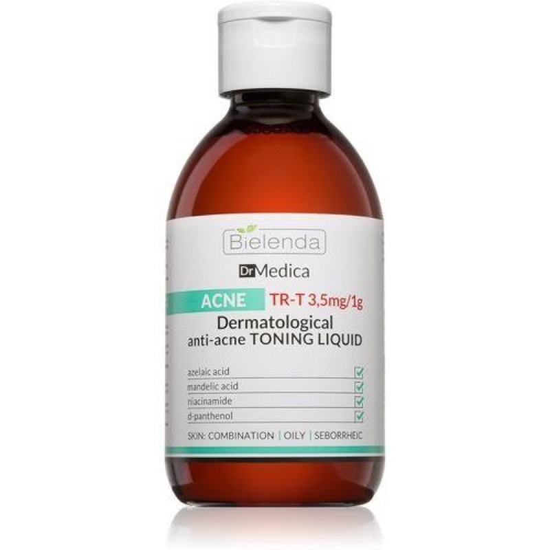 Toner Bielenda Dr Medica Anti-acne Dermatological Toning Liquid 250ml làm sạch sâu &amp; dịu da, giảm mụn, kiềm dầu nhờn