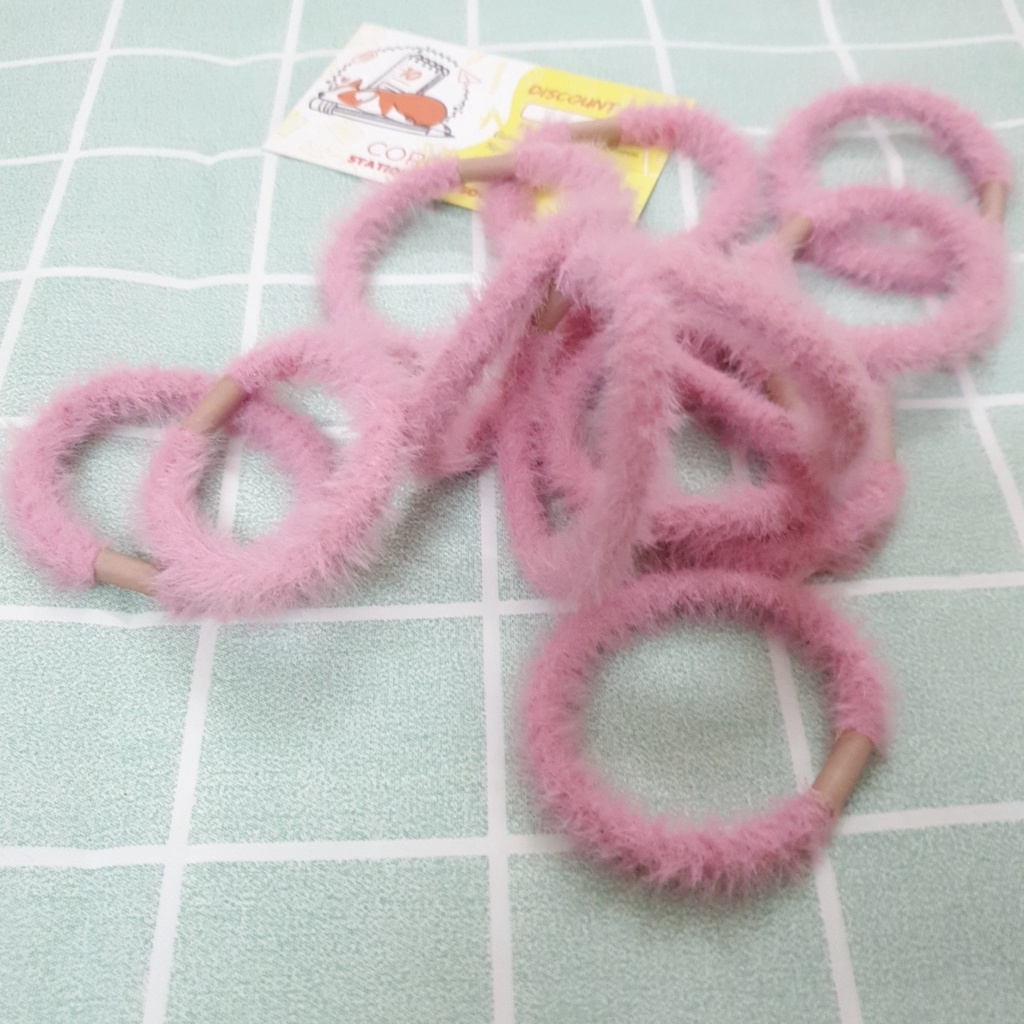 Dây buộc tóc nhung lông dễ thương