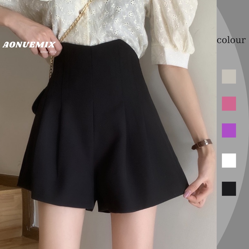 Quần Short 2 Ly Cạp Cao Khóa Sau Kiểu dáng Hàn Quốc M628