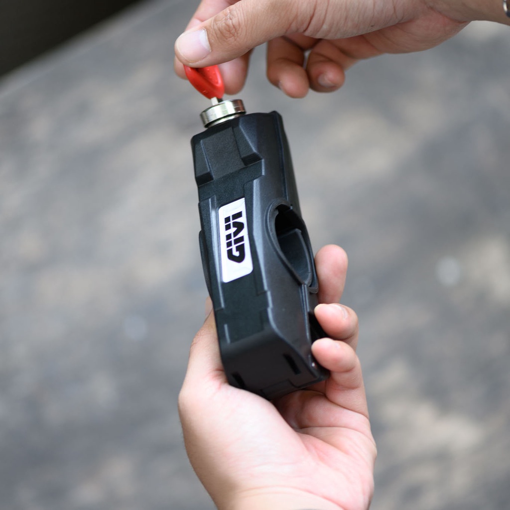 Ổ khoá chống trộm xe máy GIVI TL12, khoá tay thắng, tay phanh chống trộm hợp kim cao cấp chính hãng