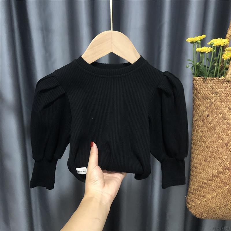 Áo tay dài dáng phồng kiểu dáng dễ thương thời trang dành cho bé gái từ 2-7 tuổi