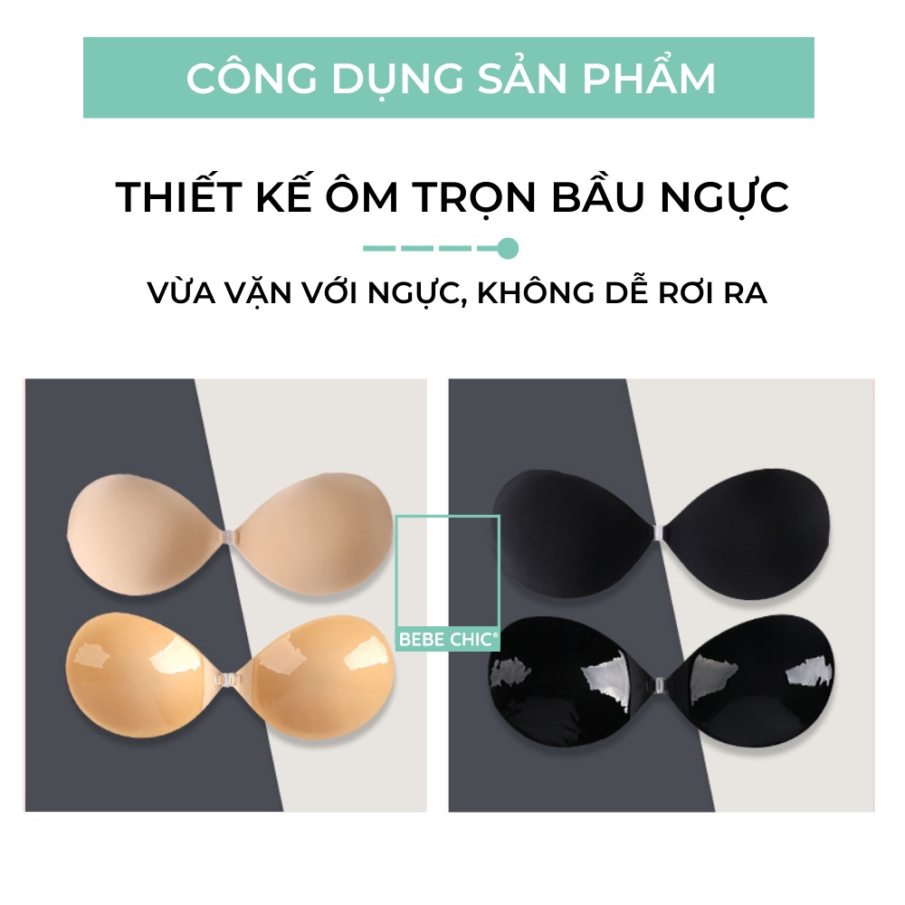 Áo Dán Ngực Cài Trước, Áo Ngực Dán BEBECHIC Tạo Khe Siêu Dính Chắc Chắn AD002