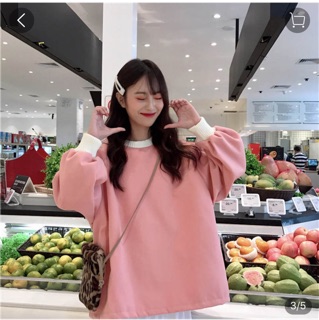 Áo nỉ trắng hồng