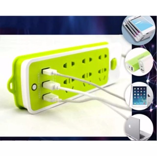 Ổ cắm điện 6 phích . cắm 3 cổng usb