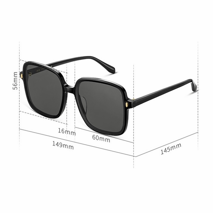 FREESHIP】Kính Mát nữ gọng vuông lớn -đi biển đi nắng siêu chất chống tia UV-thời trang màu gradient Phong Cách Âu Mỹ