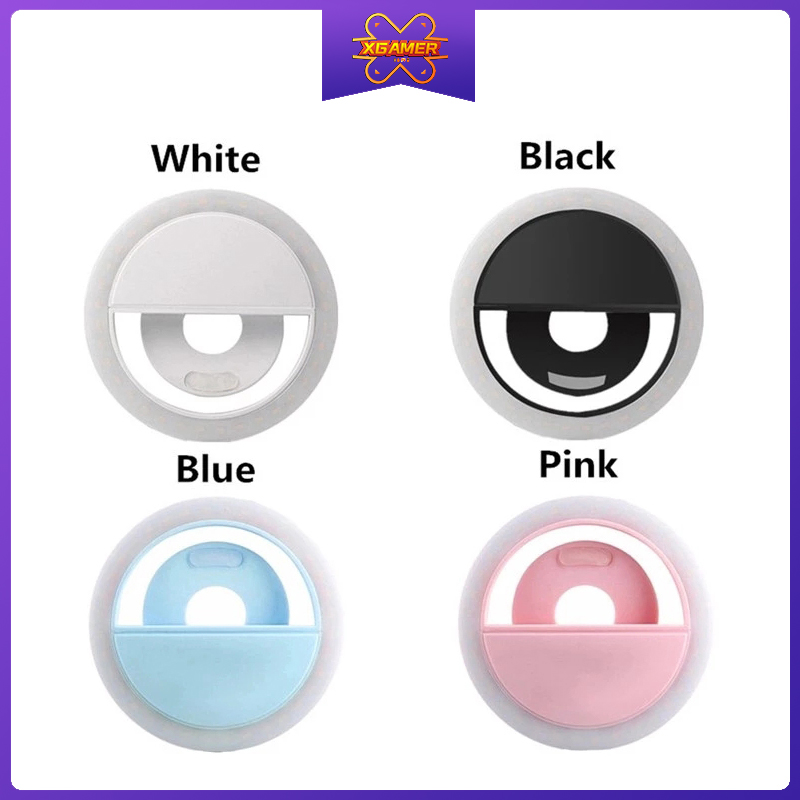 [Ready Stock] Xgamer Beauty Flash Selfie Lights Portable Selfie LED Three Tiers Dimmable Ring Light Mobile Phone Light For Smartphone