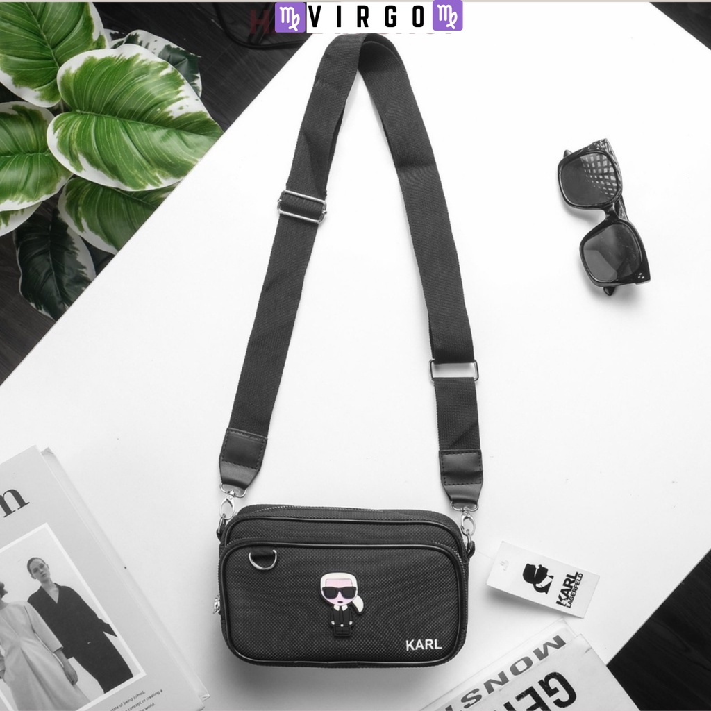 Túi Đeo Chéo Nam KARL LAGEFIELD Nữ Thời Trang Cao Cấp Chất Liệu Da Si Size 22cm*14cm*6cm