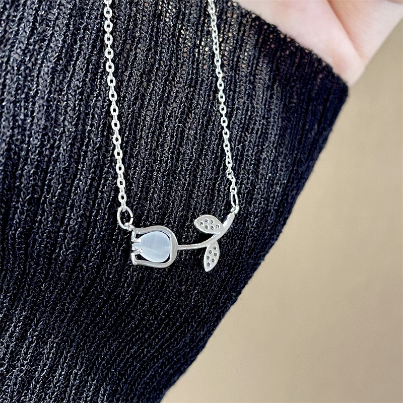 Vòng Cổ Hình Hoa Tulip Đơn Giản Thời Trang Harajuku Dễ Phối Đồ Cho Nữ