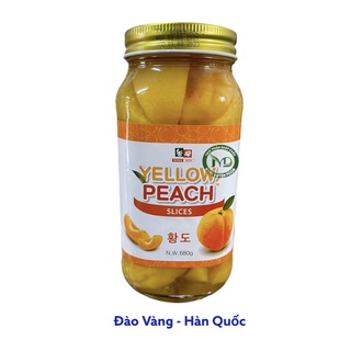Đào Vàng - Làm trà Đào - ăn trực tiếp - Đào Hàn Quốc 680g