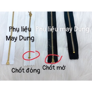 Dây kéo răng vàng hkk 10cm- 70cm răng 3