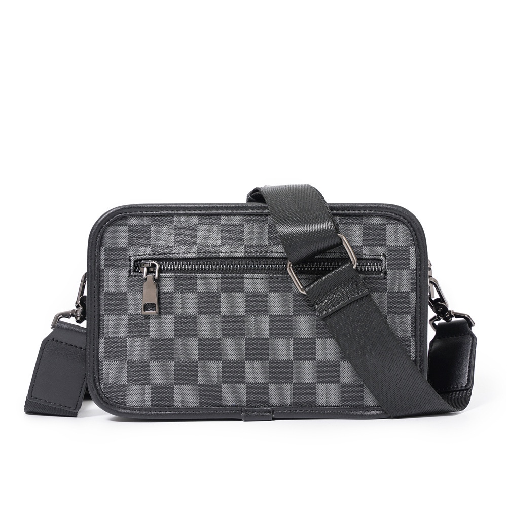 Túi Da Nam DODEN Họa Tiết Caro Dáng Hộp thời trang cao cấp DD38