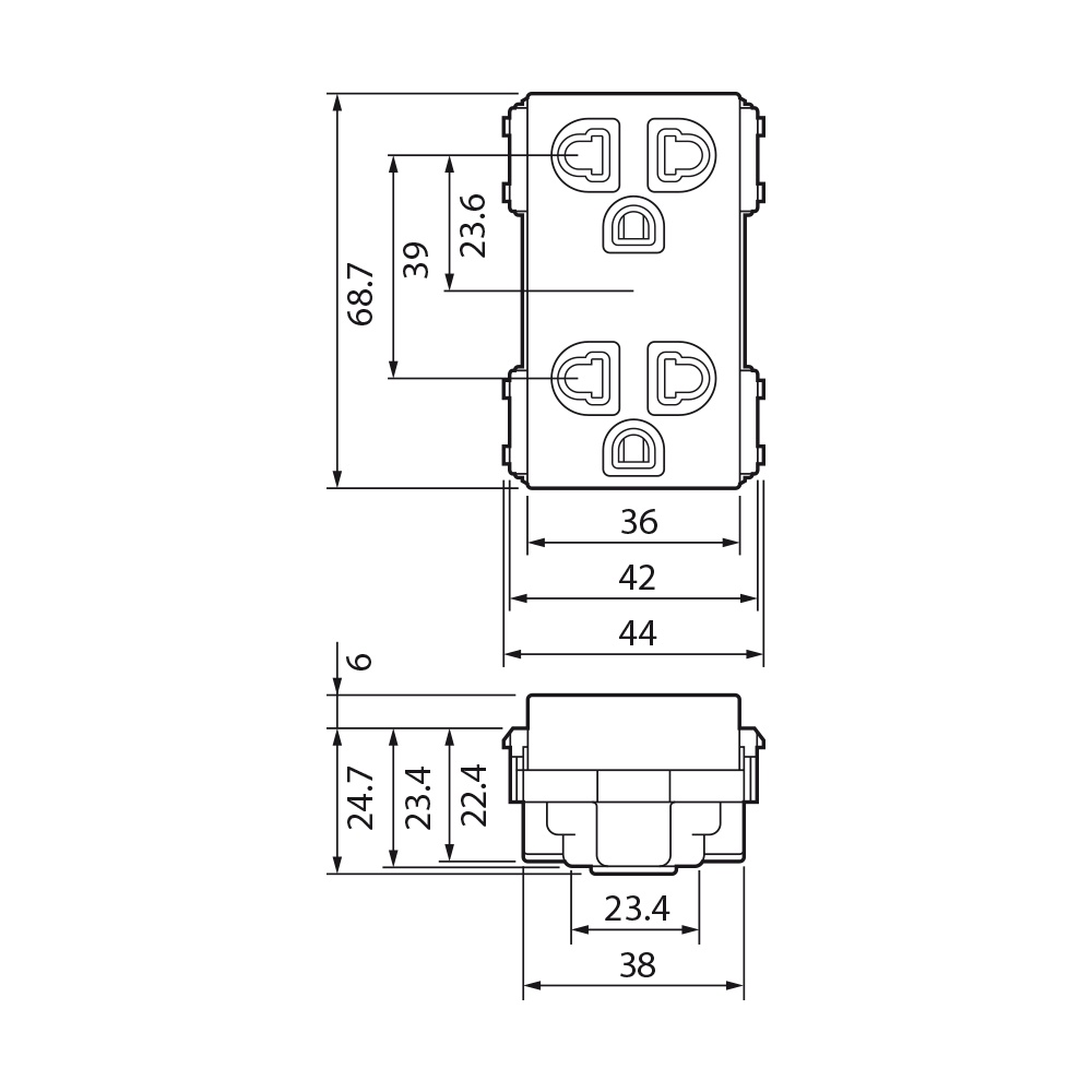 Ổ cắm đôi 3 chấu có màn che Panasonic WEV1582