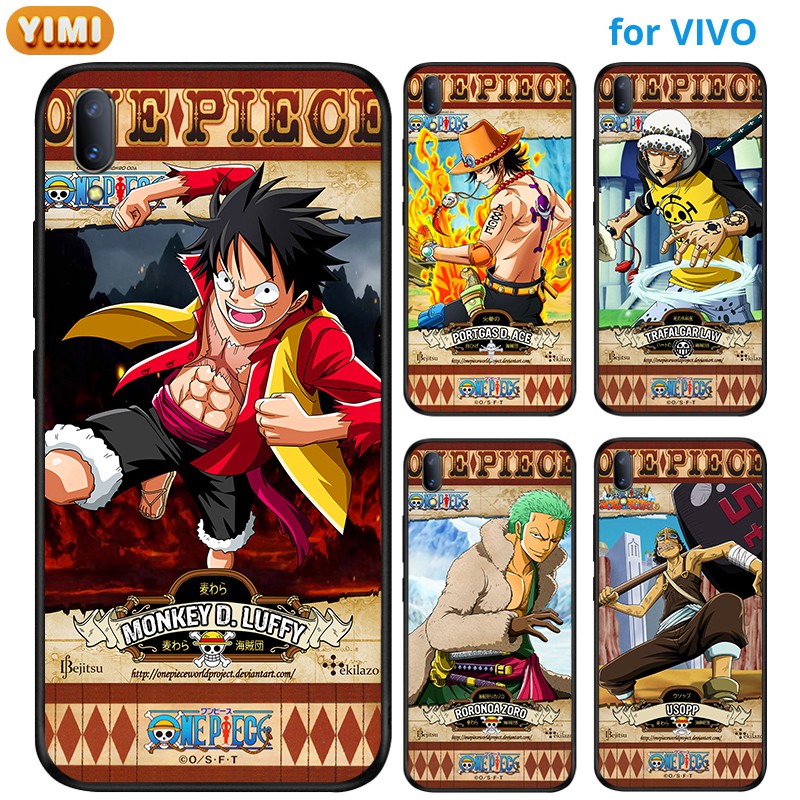 Ốp Vivo Y1s U10 V11i Y11 Y15 Y17 Y12 S1 V15 Pro Y19 Y91 Y91C Y91i Y93 Y95 điện thoại mềm in hình anime One Piece cho