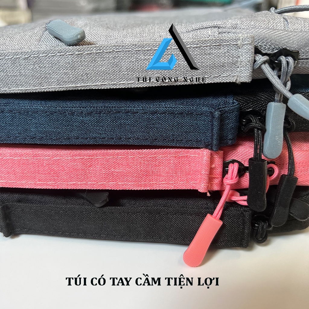 Túi Đựng Laptop Chống Nước Ôm Gọn Máy, Túi Chống Sốc Mac Book Có Qoai Xách Nhiều Ngăn Dành Cho Máy Tính 12 13 - 15.6inch