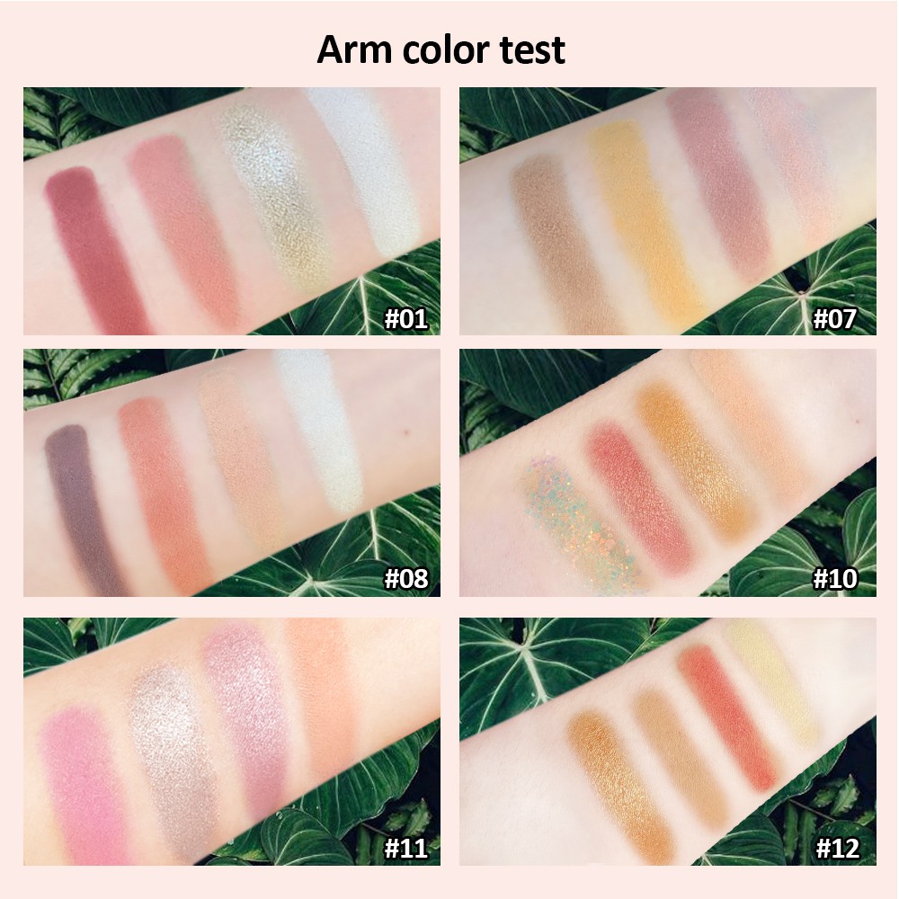 Bảng phấn mắt 4 màu nhũ mini chống thấm nước | BigBuy360 - bigbuy360.vn