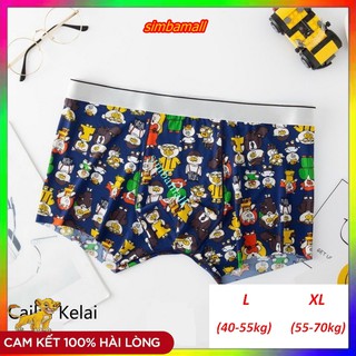 sịp đùi nam hoạt hình - sịp nam hoạt hình thun lạnh 4 chiều