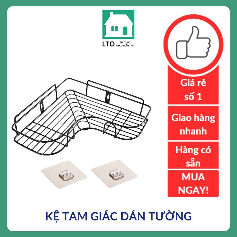 Kệ góc dán tường bằng thép không rỉ siêu chắc trong nhà ăn nhà tắm