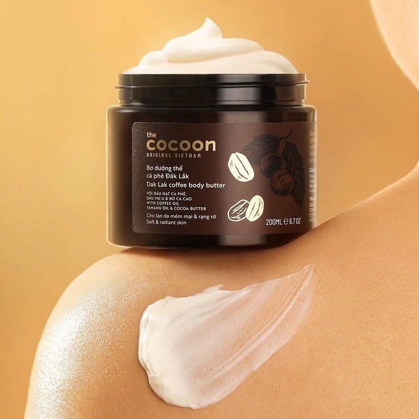 Bơ Dưỡng Thể Cocoon Bơ Cà Phê Dắk Lắk - Cocoon Dak Lak Coffee Body Butter 200ml