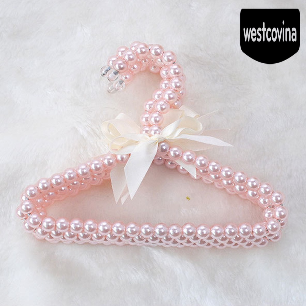 [Hot]☀ Móc Treo Quần Áo Đính Nơ Ngọc Trai Bằng ABS Chống Trượt Tiện Dụng Cho Gia Đình
