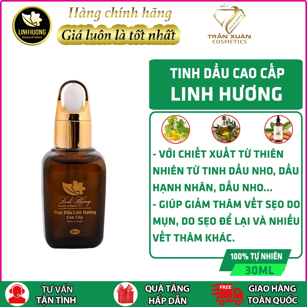 Thâm nách, thâm môi với tinh dầu Thâm Linh Hương góp phần giúp làm mờ vết do sẹo, mụn thâm trên cơ thể 30ml.