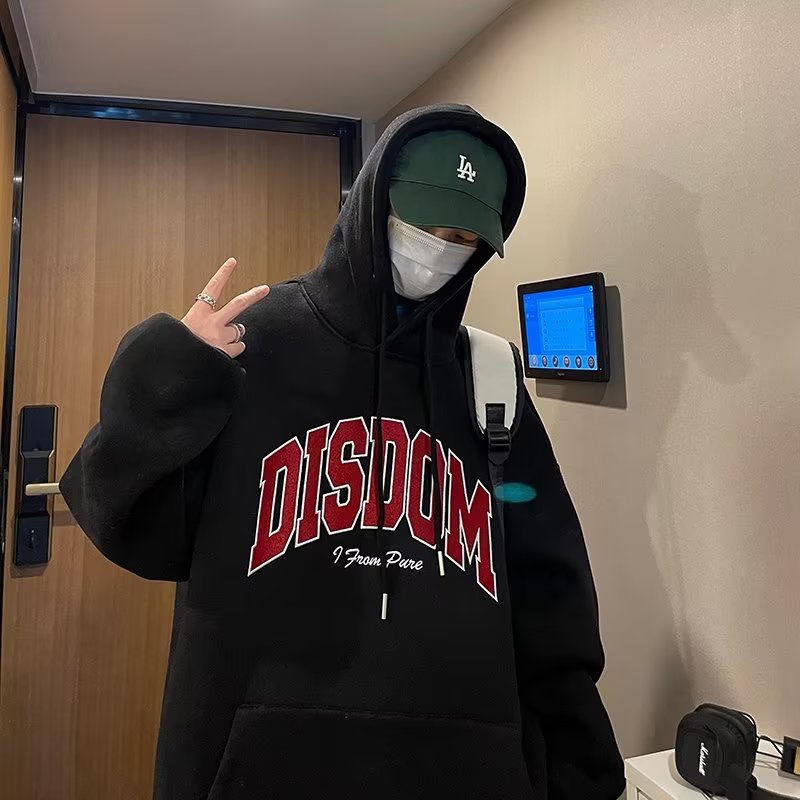 Áo Khoác Có Mũ Trùm Dáng Rộng Thời Trang Mùa Xuân Thu Phong Cách Mỹ Dành Cho Nam