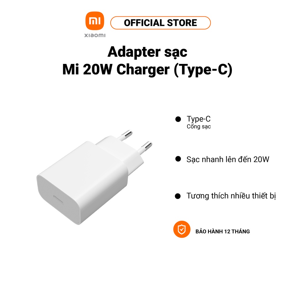 Củ sạc Xiaomi Mi 20W charger (type-C)