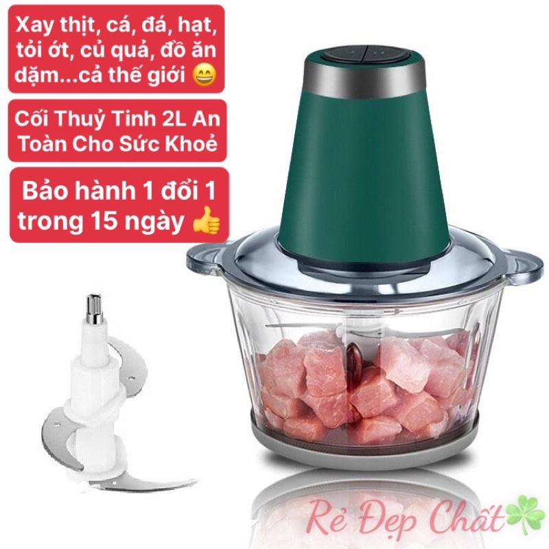 [Hàng chính hãng ] Máy Xay Thịt - Rau Củ Quả 300W, Máy xay đa năng cao cấp (Cối thủy tinh an toàn cho sức khỏe)