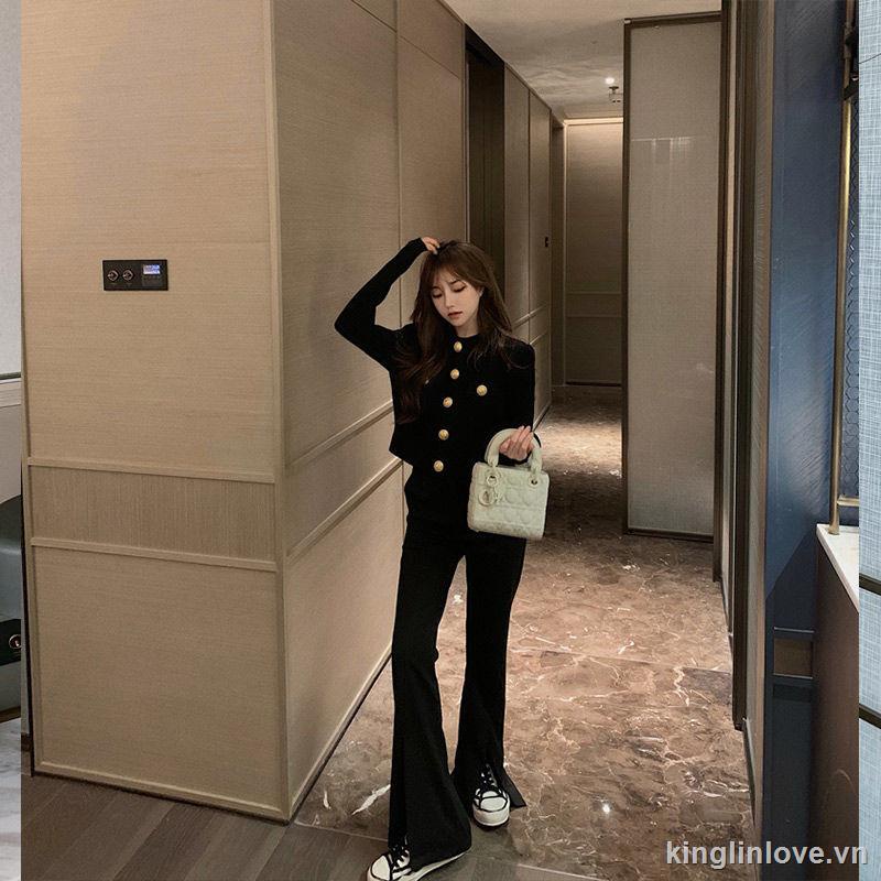 ❤Nước hoa quà tặng❤Áo khoác dệt kim tay dài thiết kế mới thời trang cho nữ