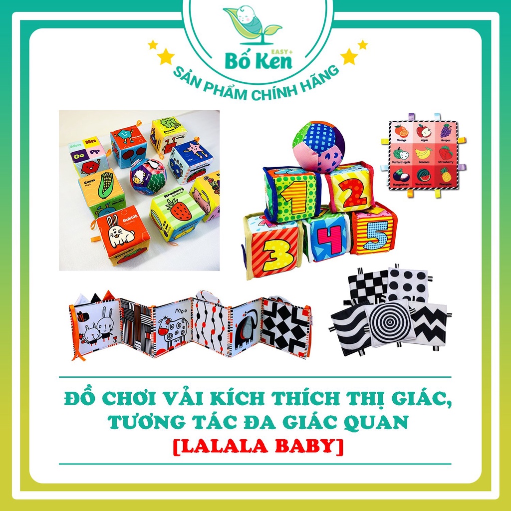 Shop Bố Ken Đồ Chơi Vải Kích Thích Thị Giác - Tương Tác Đa Giác Quan - Tập Tummy Time Cho Trẻ [LALALA BABY]