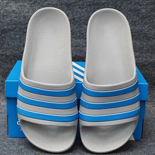 Dép Adidas Adilette Aqua Kid màu xám sọc dương