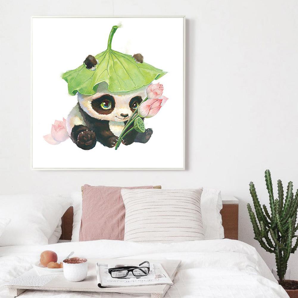 Bộ tranh đính đá 5D tự làm hình gấu trúc đáng yêu xinh xắn | BigBuy360 - bigbuy360.vn